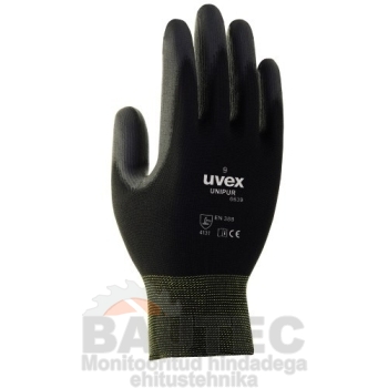 Töökindad Uvex Unipur 6639 PU, mustad, suurus 10
