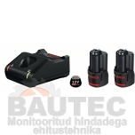 Akud + laadija Bosch GBA 12V 2x2.0Ah + GAL