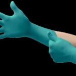 Disposable nitrile and neoprene gloves Ansell Microflex 93-260, size M (7,5-8), textured fingers, green, 0,20mm thick