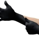 Ühekordsed nitriilkindad Ansell MICROFLEX Midknight Touch 93-732, Ergoform, 90 tk, 0,07mm, suurus XXL (10.5-11), mustad
