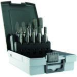 Pöördviilide komplekt, kõvasulamist. Komplektis 10 erineva kujuga Ø6 - Ø12 mm pöördviili. Kinnitus Ø6mm Tivoly