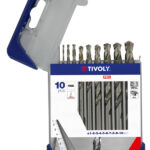 Metallipuuride komplekt 1-10mm, HSS, üleni lihvitud, 10 puuri Tivoly