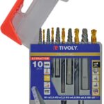 Murdunud poltide väljakeeramise komplekt, 10 osa, M3-M18 + puurid Tivoly