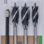 Puidupuuride komplekt 20/22/25 mm, 4 lõikeservaga + pikendus Tivoly