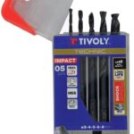 Metallipuuride komplekt 3-8mm, HSS, 1/4" kuuskant saba, 5 puuri Tivoly