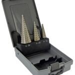 Astmeliste puuride komplekt HSS, 3 osa, 4-12mm / 4-20mm / 4-30mm. Laastusoon sirge. Haljas Tivoly