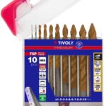 Metallipuuride komplekt 1-10mm, HSS "Smart Point" progresseeruva tipuga, Ti2CN FUSIO, 10 puuri Tivoly