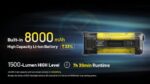 Nitecore EDC37 8000lm USB-C laetav EDC taskulamp - Image 9