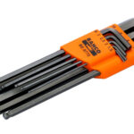 Pikkade kuuskant L-võtmete komplekt1,5-10mm 9 osa kuulpea Bahco