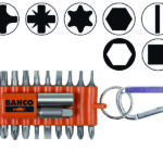 Otsakute kmpl 22 osa kummist hoidikus karabiniga PH+PZ+TORX+SL Bahco