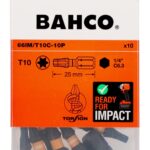Otsakud 66IM T10 25mm Impact, 10tk Bahco