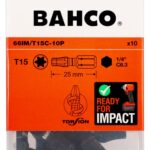Otsakud 66IM T15 25mm Impact, 10tk Bahco