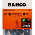 Otsakud 66IM T25 25mm Impact, 10tk Bahco