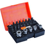 Padrunite 6-13mm ja otsakute PH,PZ,SL,HEX,TX kmpl. 26 osa Bahco