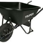 Käru aeda ja ehitusele plastikust kastiga 120L, tugevdatud õhukummiga ratas Truper