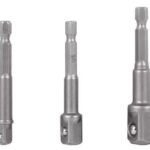 1/4" kuuskant adapterite kmpl 3tk (1/4" - 3/8" - 1/2") Truper