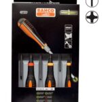 Kruvikeerajate komplekt ERGO™ läbiva teraga 6 osa - SL3,5/4,5/5,5/6,5; PH1/2 Bahco