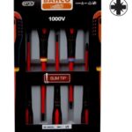 Elektriku kruvikeerajate kmpl. ERGO™ slim 5 osa - PZ1/2; SL3,0/4,0/5,5 - 1000V VDE Bahco