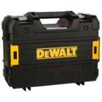 DeWalt musta tööriistakohvri küljelt vaade