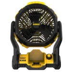Dewalt kaasaskantav akutoitega ventilaator must-kollane.