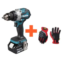 Makita akulööktrell DHP489Z ja kindad komplektis