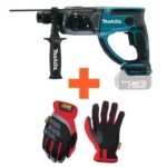 Makita akupuurvasar ja kaitsekindad komplektina