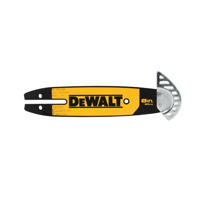 Dewalt mootorsaetera 8 tolli, kollane must disain