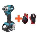 Akulöökkruvikeeraja DTD173 ja kaitsekinnaste komplekt