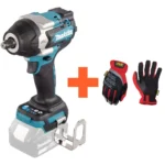 Makita mutrikeeraja ja kindad komplektis.