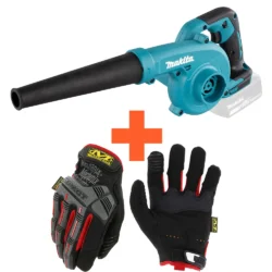 Makita lehepuhur ja kaitsekinnaste komplekt