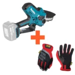 Oksasaag ja kaitsekindad komplektis