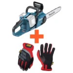 Akusaag ja kindad komplekt.