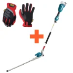 Töökindad ja hekipügaja komplekt