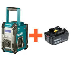Akuraadio Makita MR004GZ + Aku Makita 3,0 ah BL1830B
