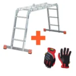 Kokkupandav redel ja kindad komplektis