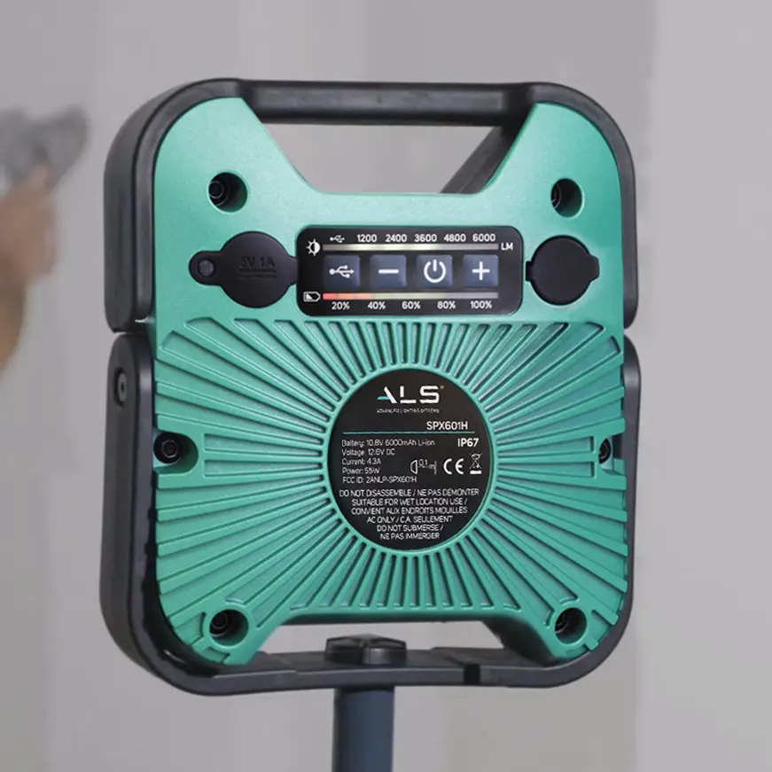 SPX601H-back Kaasaskantav prožektor ALS SPX2601H, valgustugevuse valikud