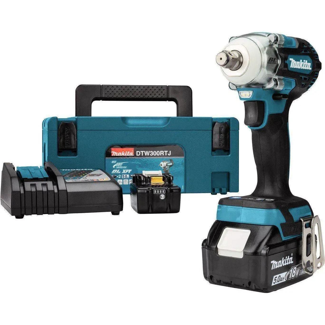 makita-dtw300rtj-accu-slagmoersleutel-18v-5_0ah-in-mbox-0088381898041-mastertools_nl Akulöökmutrikeeraja Makita DTW300RTJ - Image 1