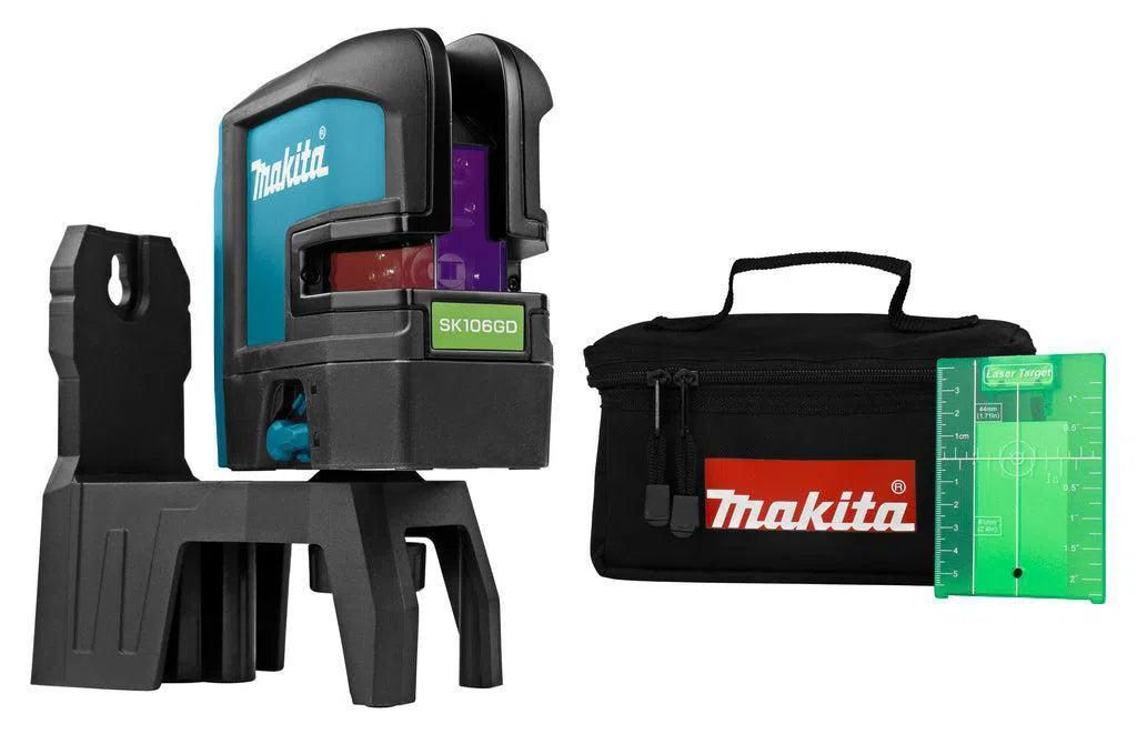 makita-sk106gdz-kruislijn-punt-laser-groen-basic-body-in-tas-0088381851923-mastertools_nl Aku ristjoonlaser Makita SK106GDZ - Image 1