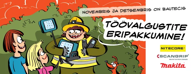 Töövalgustite eripakkumine novembris ja detsembris 2025.