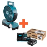 Makita ventilaator ja laadija komplekt koos akuga