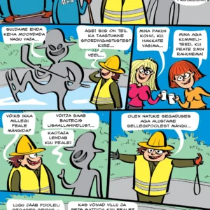 Villu ja nädalamenüü koomiks jäähoki teemal