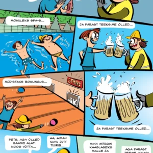 Sõbrad räägivad spa- ja bowlingupäevast.